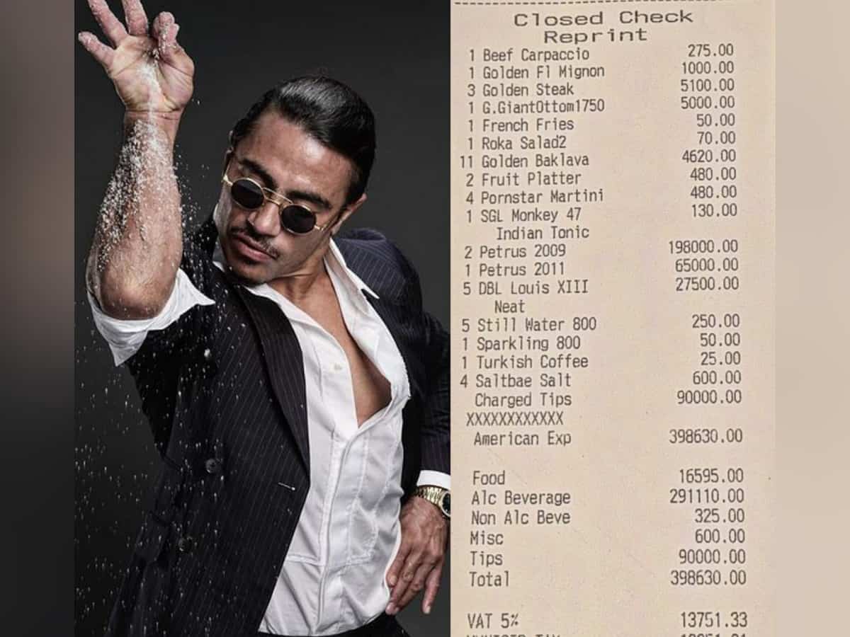 Watch: Diners pay over Rs 20 lakh in tips at Salt Bae’s Nusr-Et in Dubai