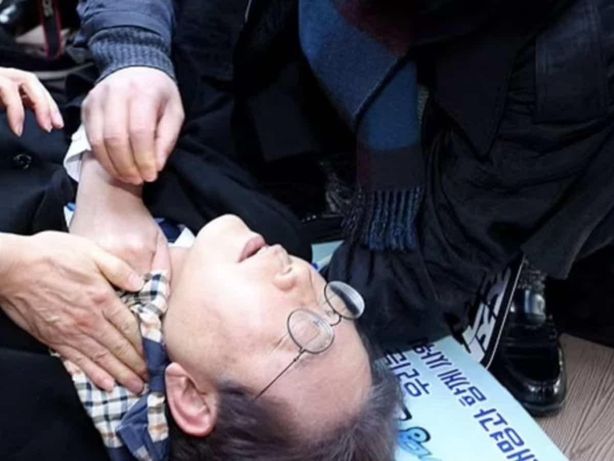 South Korean opposition leader Lee Jae-myung stabbed in the neck