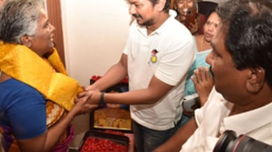 Udayandhi Stalin visits Madurai woman who donated land for govt school