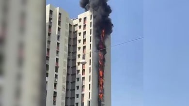 Maharashtra: Massive fire engulfs Thane high rise, no casualties