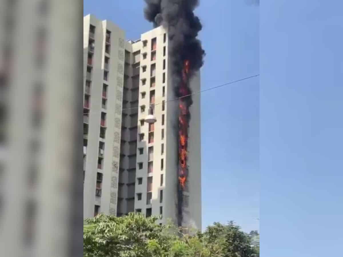 Maharashtra: Massive fire engulfs Thane high rise, no casualties