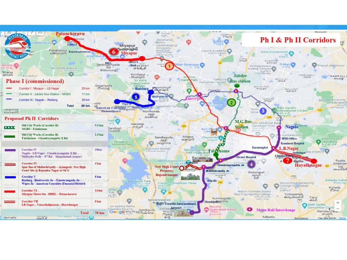 Hyderabad metro rail project: New route for Phase 2 finalised