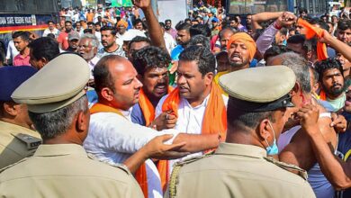 Karnataka village continues to be tense after Hanuman flag removed; protests continue