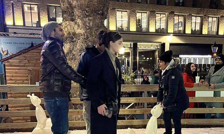 Ananya Panday, Aditya Roy Kapur’s picture of ice skating in UK goes viral