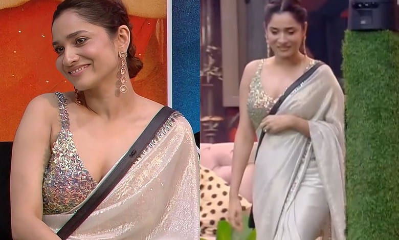 BB 17: Ankita Lokhande looks pretty in expensive saree worth Rs…