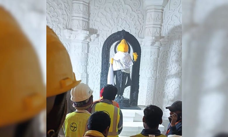 New idol of Lord Ram placed in sanctum sanctorum of Ayodhya temple