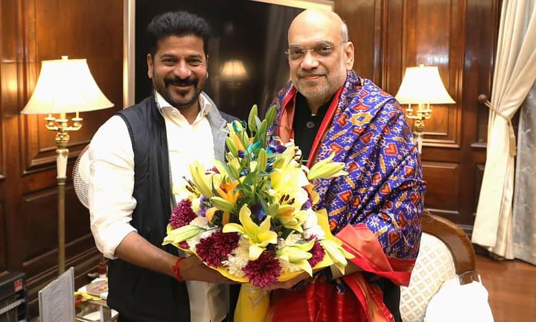 Telangana CM Revanth meets Amit Shah, two other Union ministers