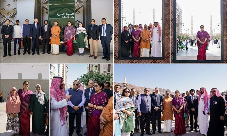 Smriti Irani visits Madinah to review arrangements for Indian pilgrims