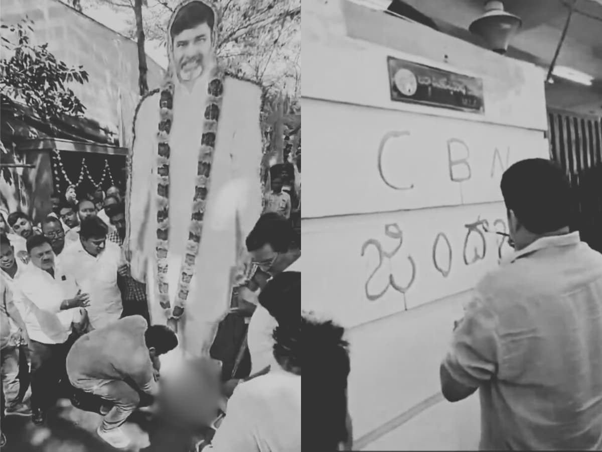 'He is my God': TDP leader anoints Naidu's cutout with his blood