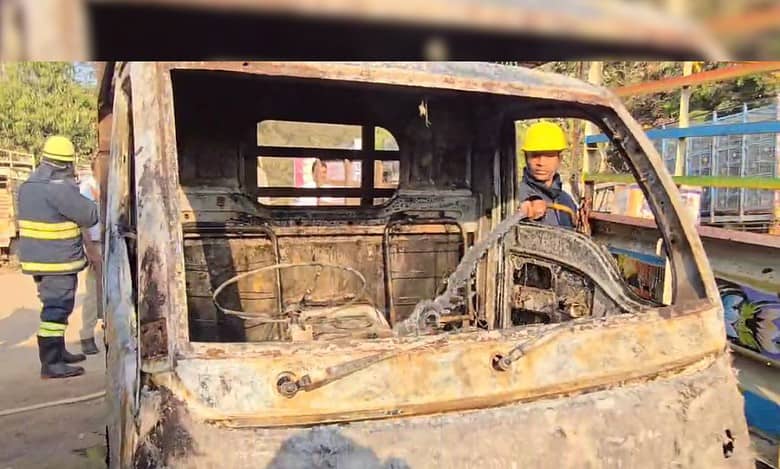 Fire at Bandlaguda RTA, Hyderabad