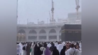 Watch: Rain pours down on pilgrims performing Umrah in Makkah's Grand Mosque