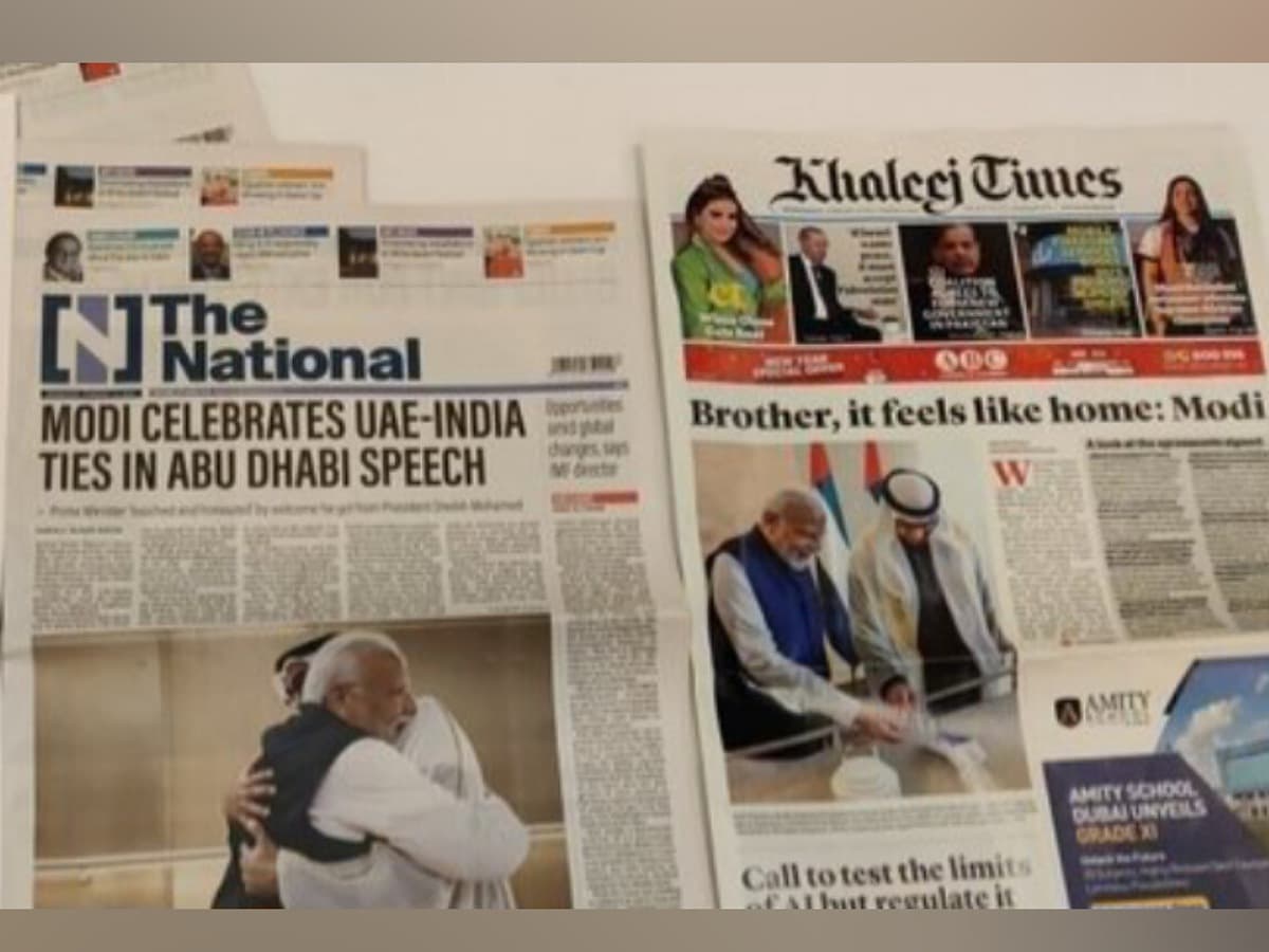 PM Modi's UAE visit gets grand coverage in Gulf newspapers