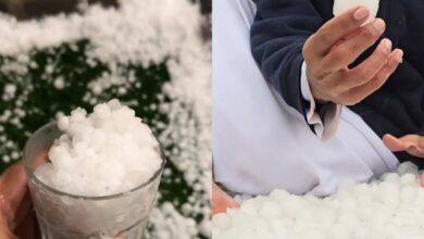 Watch: Heavy rain, lightning and golf-ball sized hailstones in UAE