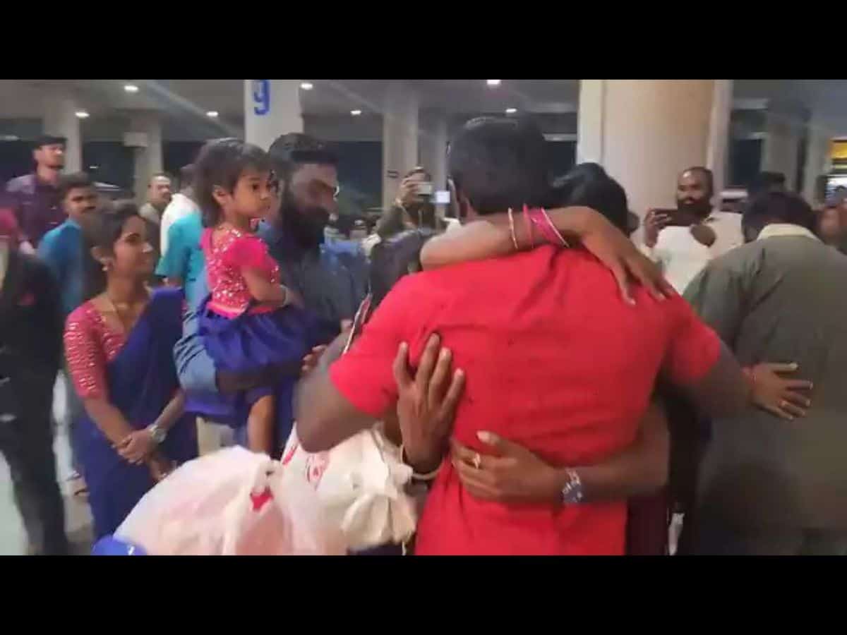 Men reunite with family at Hyderabad Airport after years in Dubai Jail