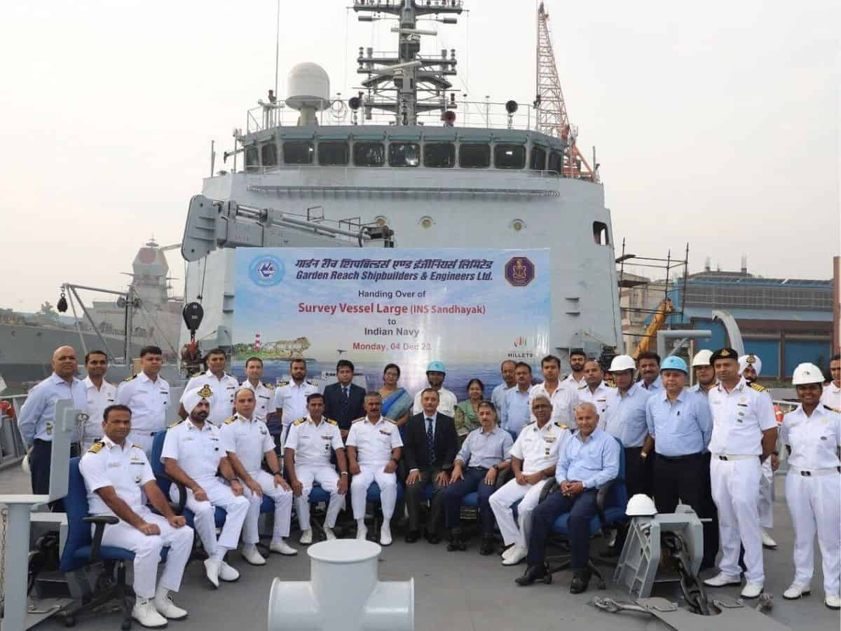 Indian Navy to induct survey vessel Sandhayak in Vizag on Saturday