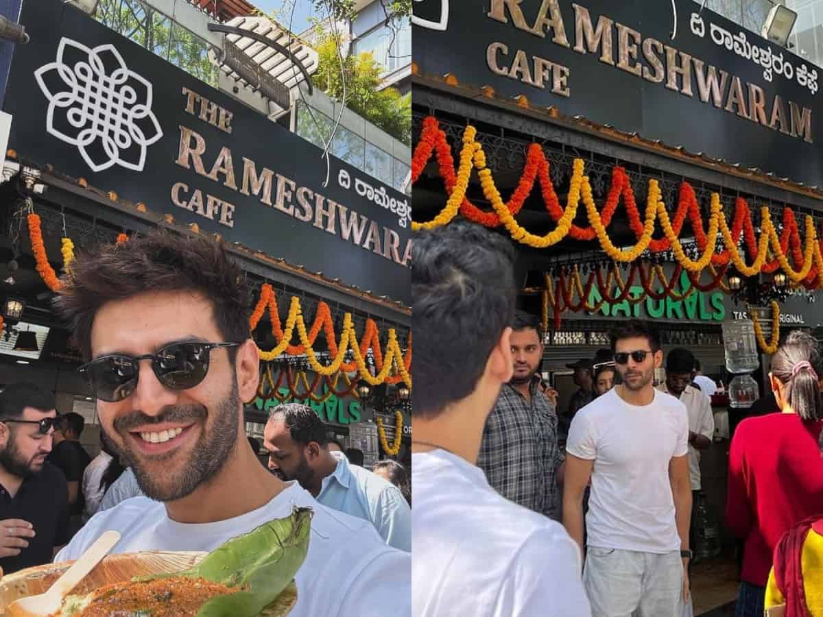 Kartik Aaryan visits The Rameshwaram Cafe, pics go viral