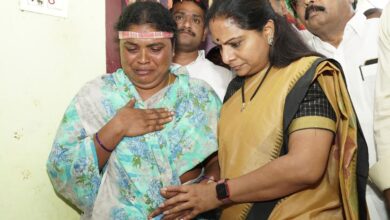 Kavitha, on Tuesday, February 20, paid a visit to the house of a residential school student, in Suryapet, Telangana, who died by suicide,