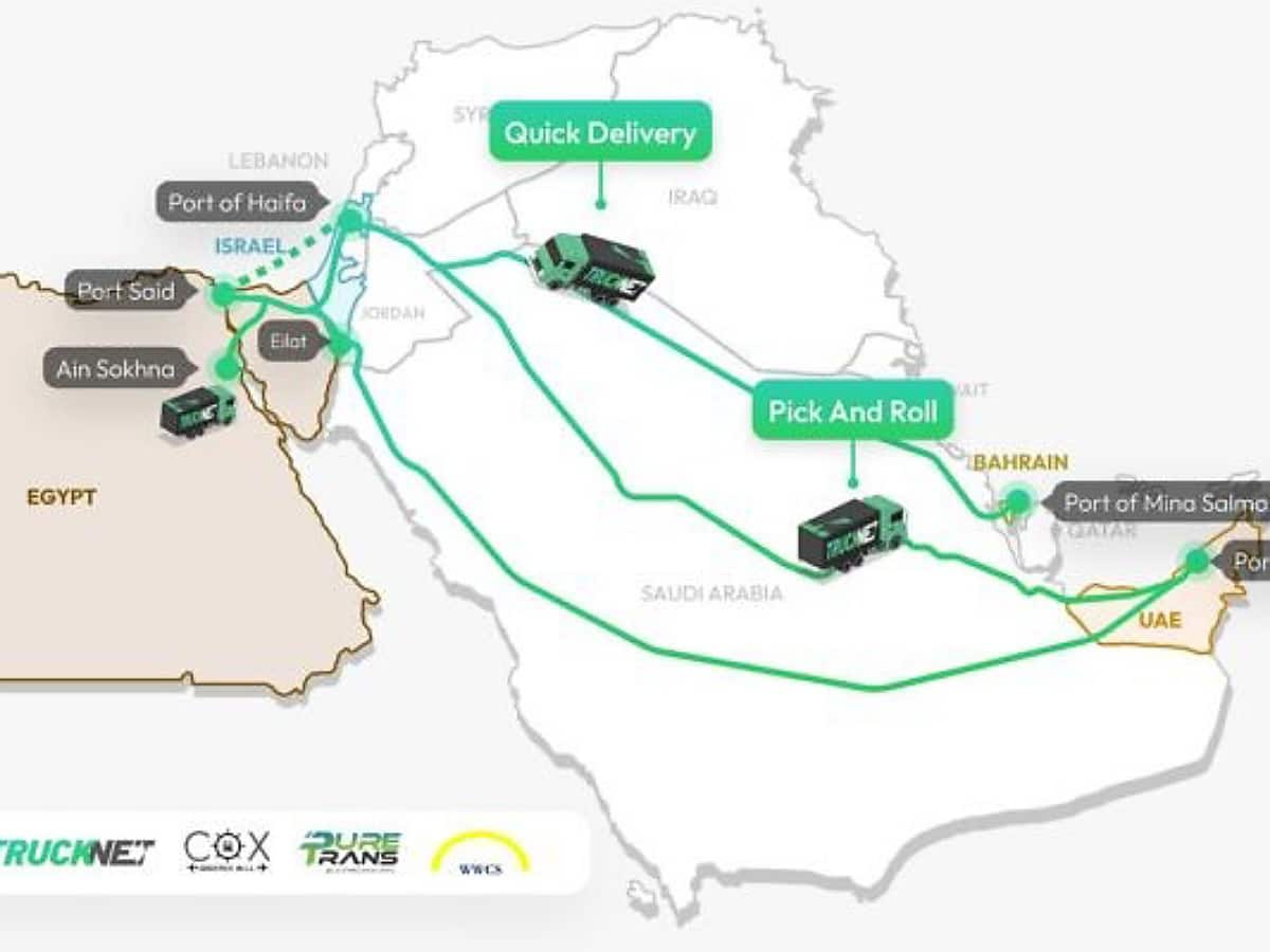 Israel uses land routes to transport goods via UAE, Saudi Arabia