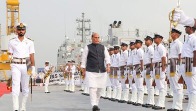 Vizag: Rajnath Singh commissions INS Sandhayak, warns pirates