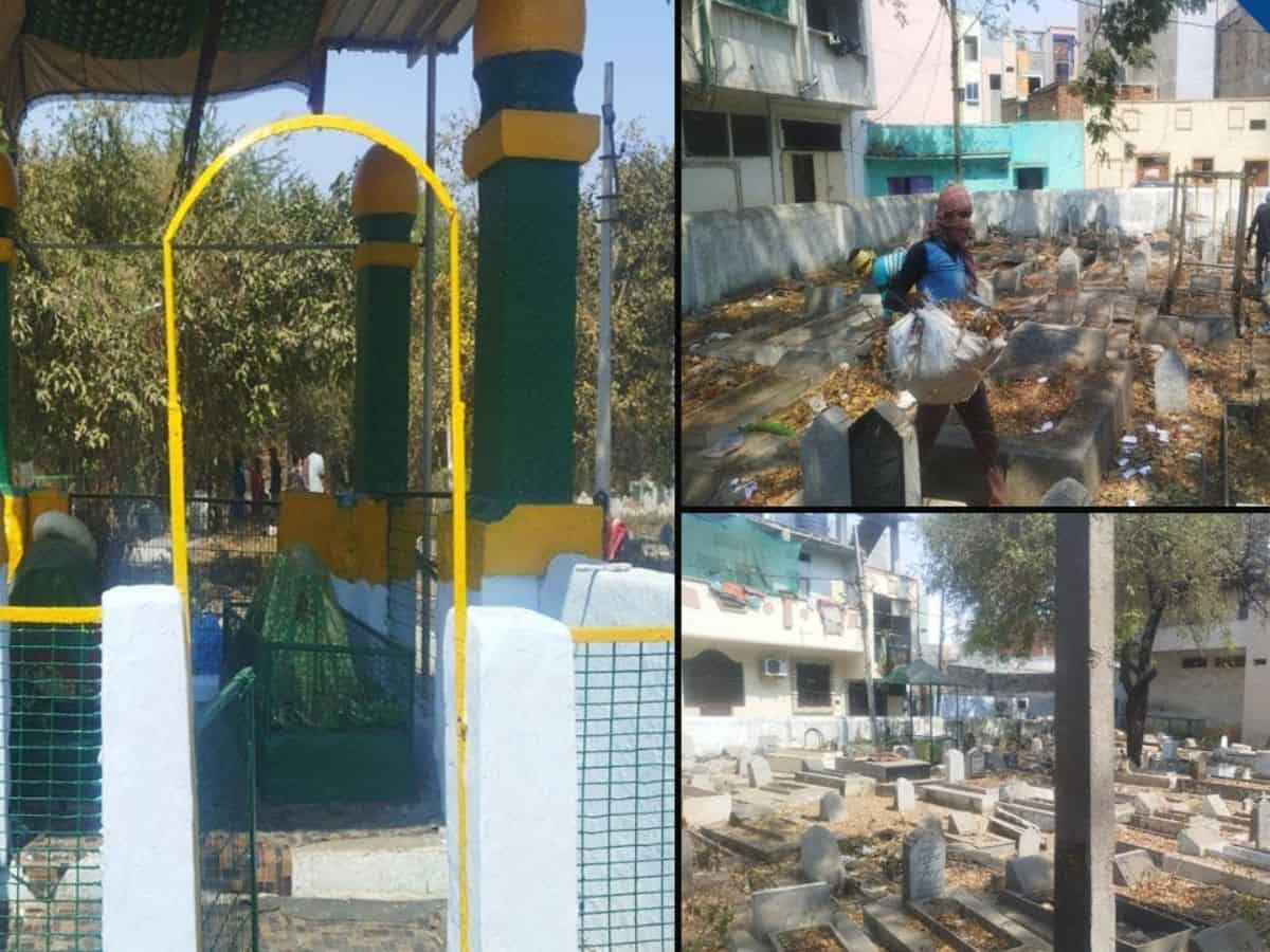 Ahead of Shab e Barat, graveyards tidied in Hyderabad