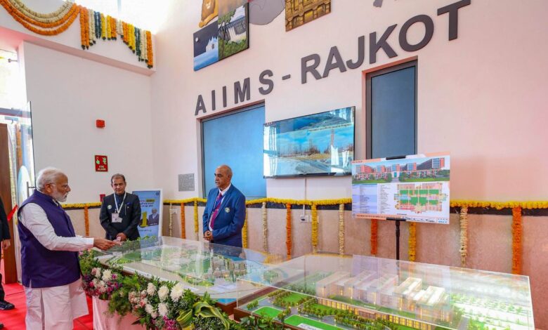 PM inaugurates AIIMS in Gujarat, Punjab, UP, West Bengal, Andhra & MP