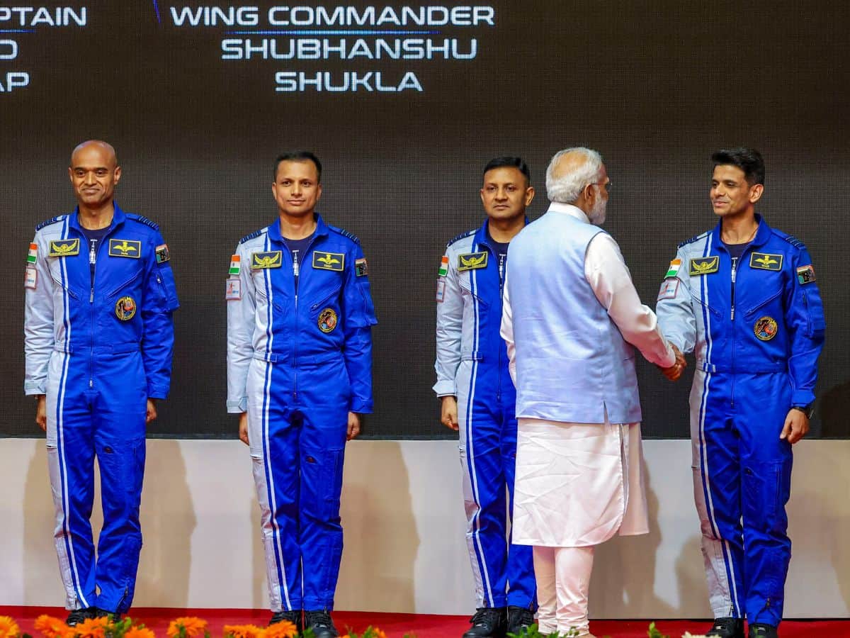 PM Modi unveils Gaganyaan Astronauts