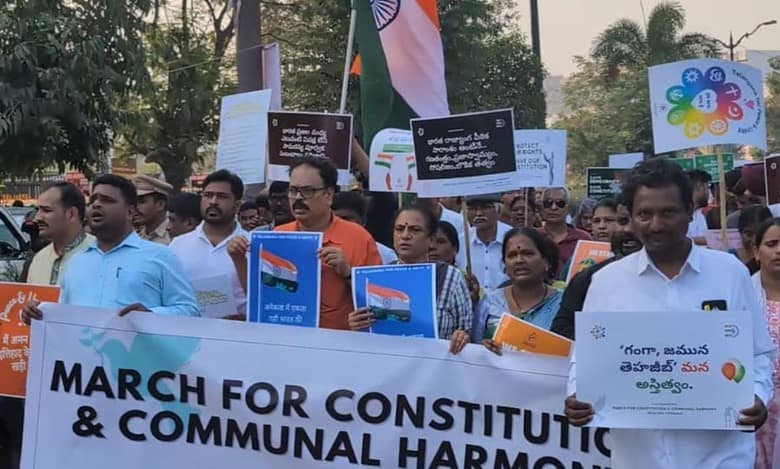 Hyderabad: Citizens march to protect constitutional values