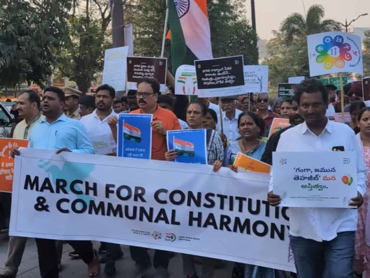 Hyderabad: Citizens march to protect constitutional values
