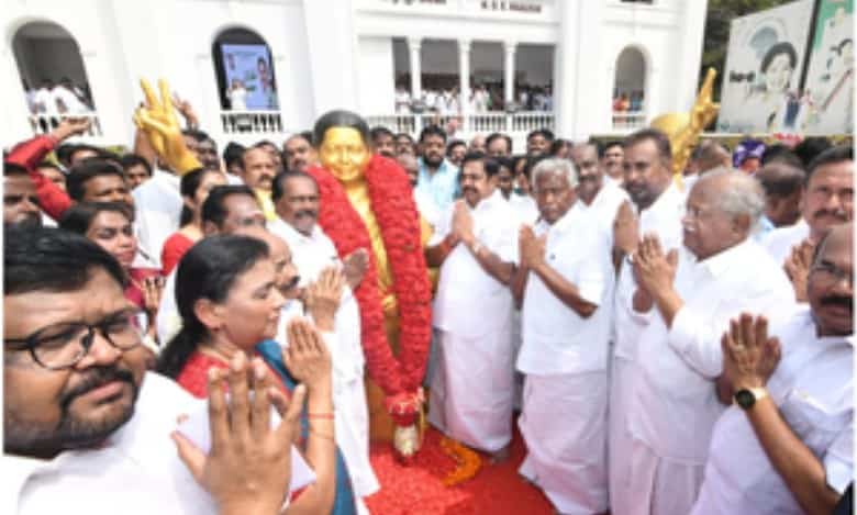 Rich tributes paid to late Jayalalithaa on her 76th birth anniversary
