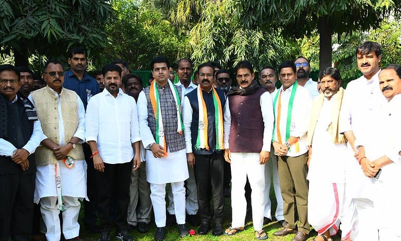 BRS MP Venkatesh, and BRS leader Jeevan Reddy join Congress