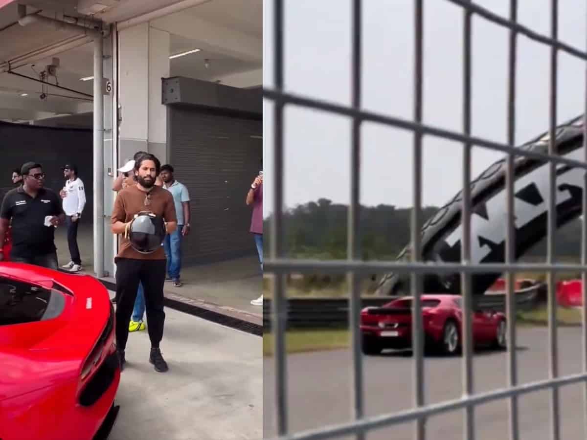 Watch: Naga Chaitanya takes his Ferrari for a spin