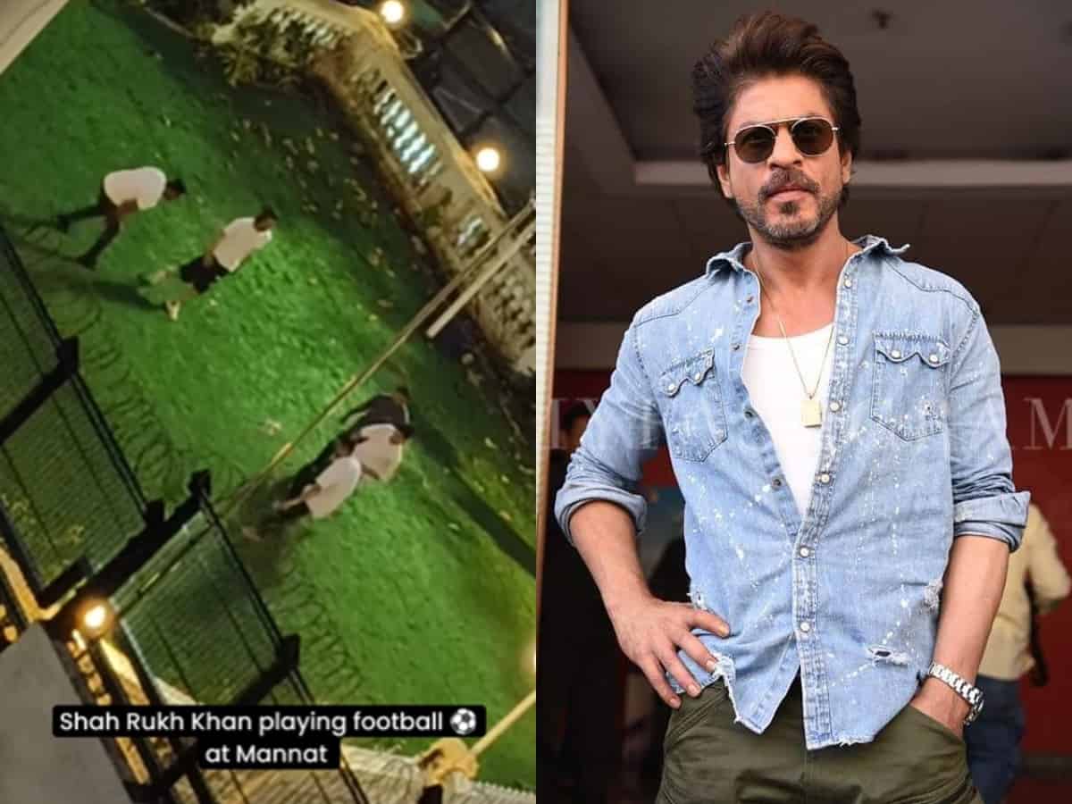 SRK spotted playing football, inside video of Mannat goes viral