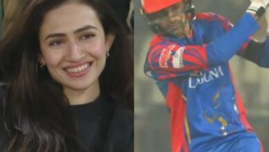 Sana Javed cheers for Shoaib Malik at stadium, video goes viral