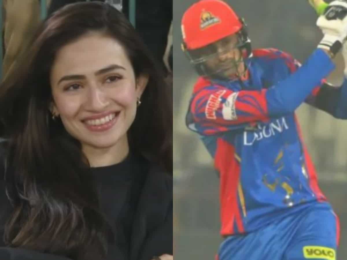 Sana Javed cheers for Shoaib Malik at stadium, video goes viral