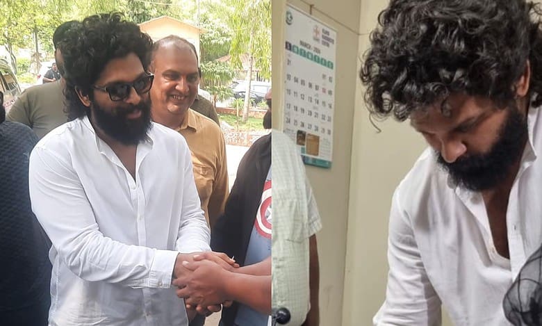 Hyderabad: Allu Arjun spotted at Khairtabad RTO, in pics