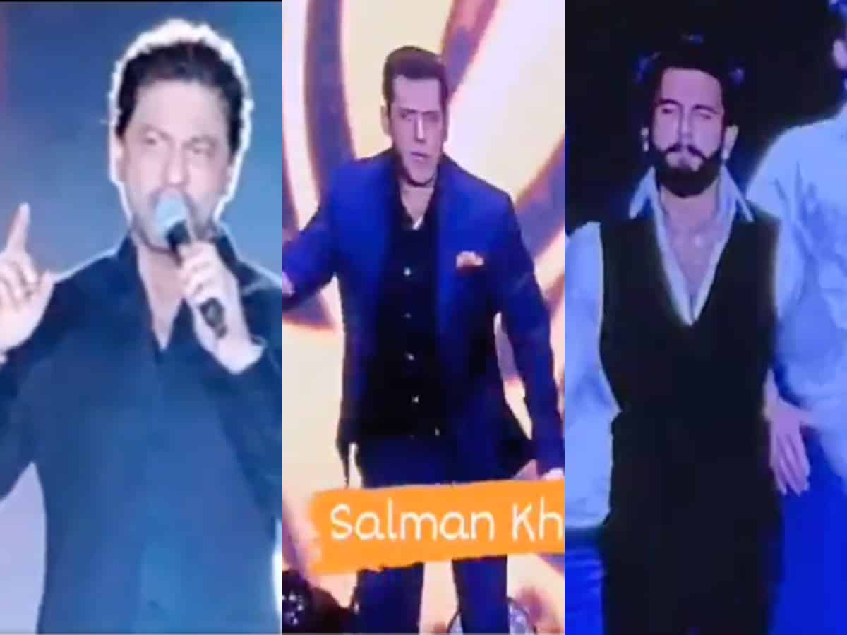 SRK delivers 'Mohabbatein' dialogue in Gujarati; Salman-Ranveer dance at Anant-Radhika's pre-wedding festivities