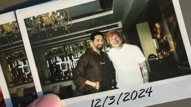 Ayushmann Khurrana meets Ed Sheeran, treats him to his mother's 'pinni'