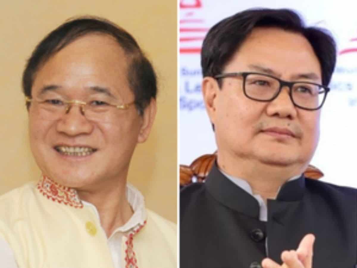 Union Minister Rijiju, ex-CM Tuki file nomination papers in Arunachal