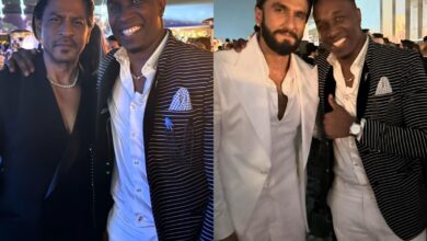 SRK, Ranveer Singh pose with Dwayne Bravo at Anant Ambani, Radhika Merchant's pre-wedding bash