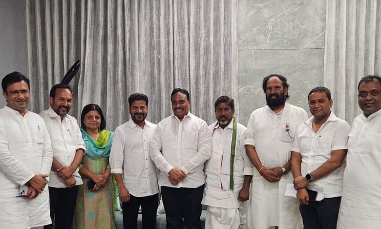 Khairatabad BRS MLA Danam Nagender meets Revanth, likely to join Congress
