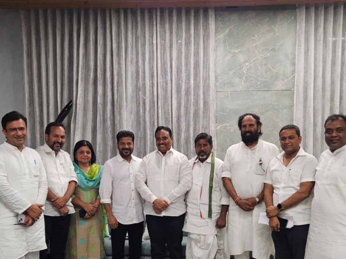 Khairatabad BRS MLA Danam Nagender meets Revanth, likely to join Congress