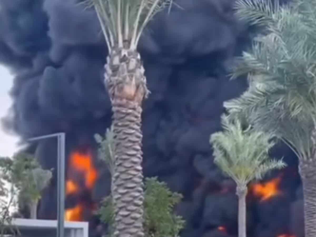 Dubai: Massive fire breaks out on E611 route