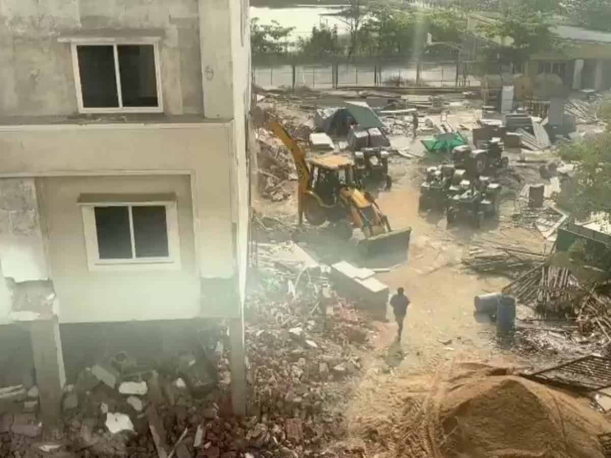 Telangana: College owned by BRS MLA razed down over irregularities