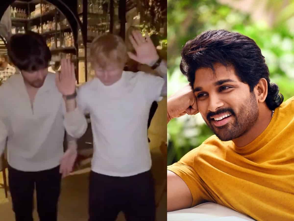 Ed Shereen dances to Allu Arjun's Butta Bomma - viral video