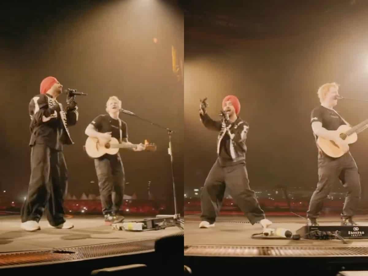 Ed Sheeran shares stage with Diljit Dosanjh at Mumbai concert, fans go into meltdown