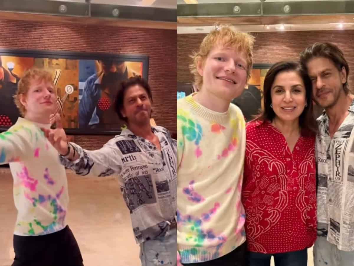 Shah Rukh Khan teaches Ed Sheeran his signature pose, check video