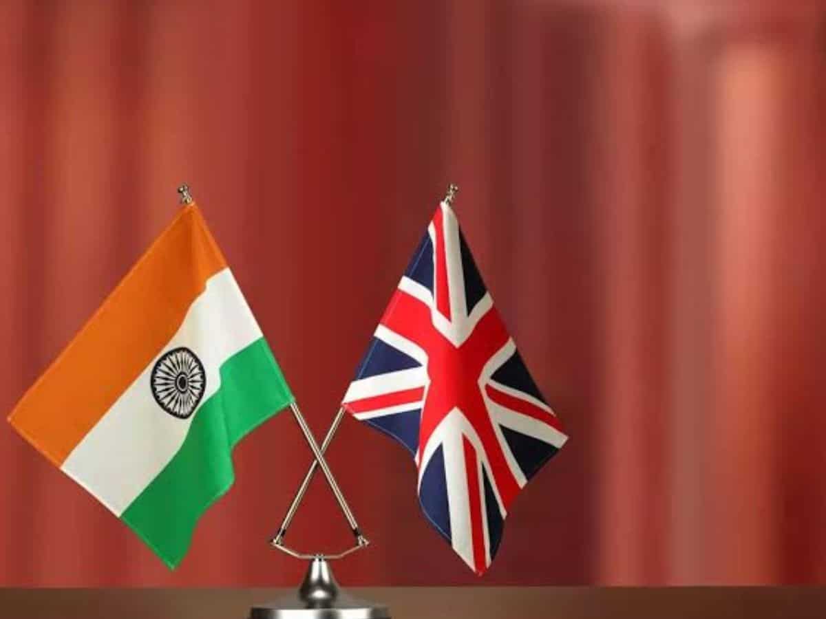 India and United Kingdom Flag
