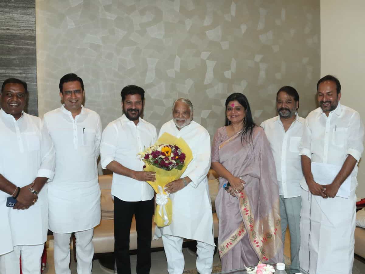 Telangana MP Keshava Rao meets CM Revanth Reddy at his residence