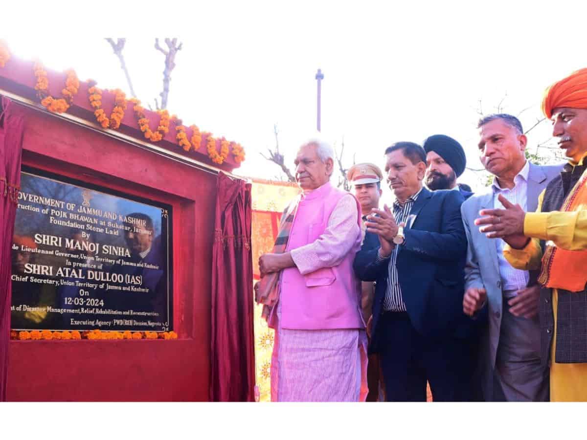 Laid the foundation stone of PoJK Bhawan at Suketar Jammu,