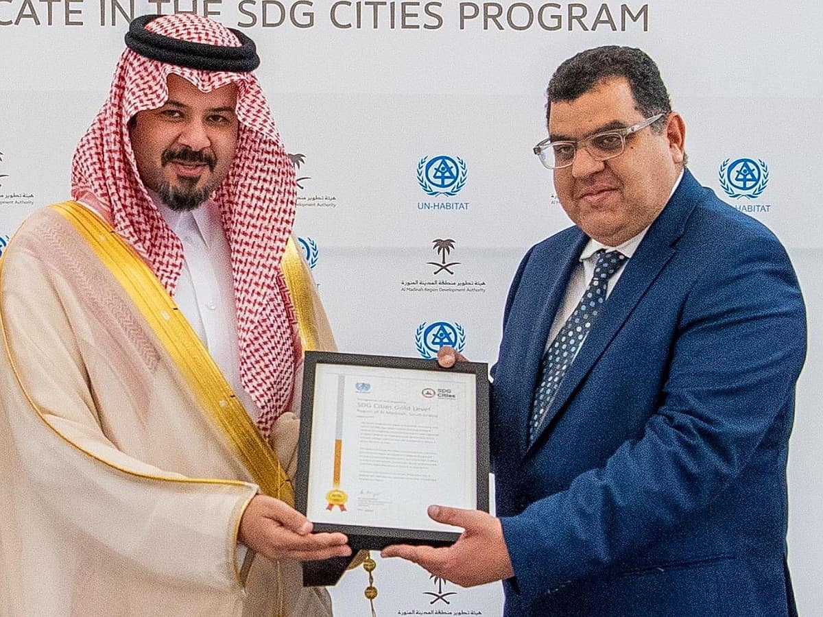 Madinah honoured with gold level certification from UN-Habitat